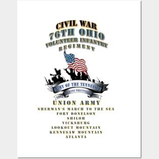 Civil War - 76th Ohio Infantry Regiment - USA - Battle X 300 Posters and Art